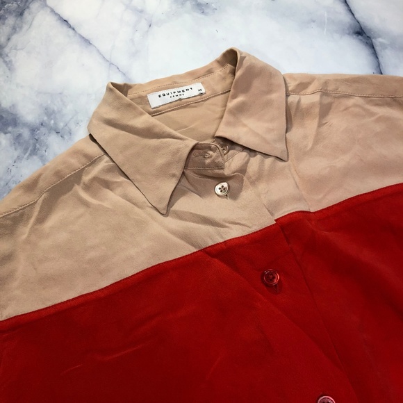 Equipment Coral Blush Diem Clean Two Tone Blouse - Picture 8 of 8